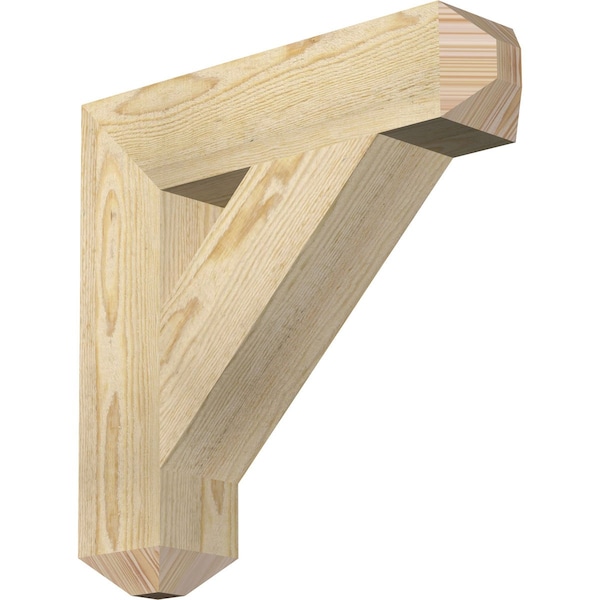 Ekena Millwork Traditional Craftsman Rough Sawn Bracket, Douglas Fir, 4"W x 18"D x 18"H BKT04X18X18TRA04RDF - main